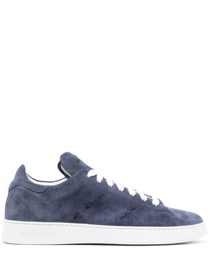 Kiton decoratibe-stitching sneakers - Blue