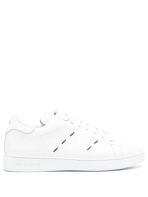 Kiton decorative-stitching sneakers - White