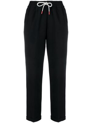 Kiton drawstring straight-leg trousers - Black