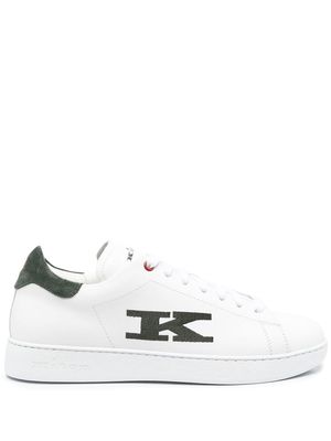 Kiton embroidered-logo low-top sneakers - White