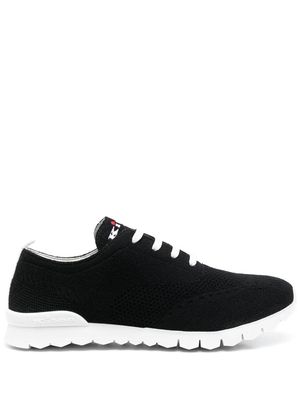 Kiton embroidered-logo low top trainers - Black