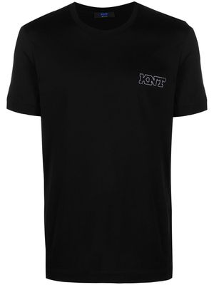 Kiton embroidered-logo T-shirt - Black