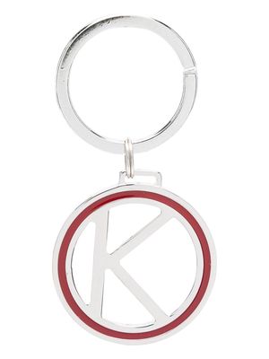 Kiton enamel-logo keyring - Silver