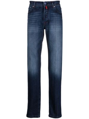 Kiton faded-effect straight-leg jeans - Blue