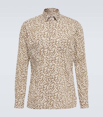 Kiton Floral cotton-blend shirt