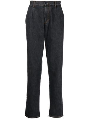 Kiton four-pocket tapered-leg jeans - Blue