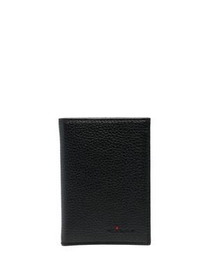 Kiton grained-leather bi-fold wallet - Black