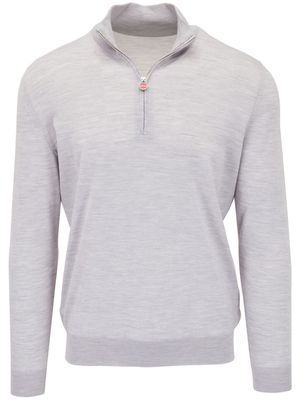 Kiton half-zip wool sweatshirt - Grey