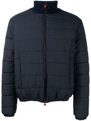 Kiton high-neck padded jacket - Blue