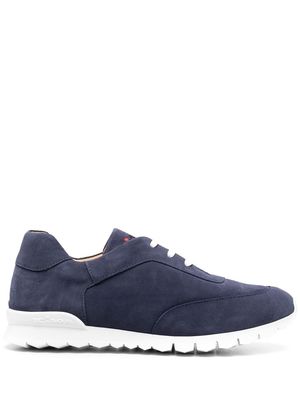 Kiton lace-up suede sneakers - Blue