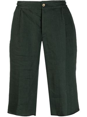 Kiton linen Bermuda shorts - Green