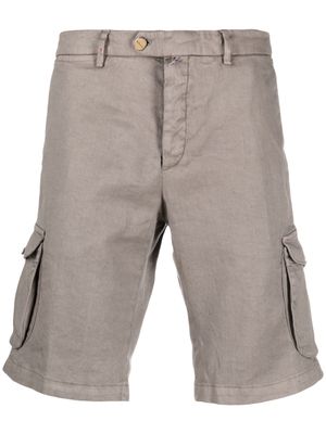 Kiton linen-blend cargo shorts - Green