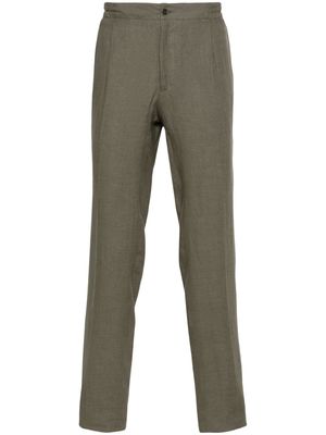 Kiton linen tailored trousers - Green