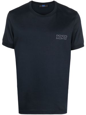 Kiton logo crew-neck T-shirt - Blue