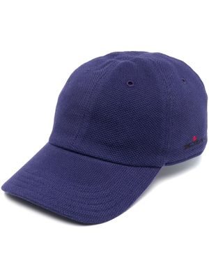 Kiton logo-embroidered cotton cap - Blue