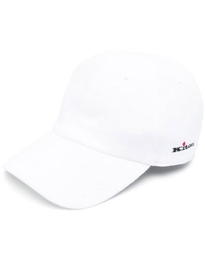 Kiton logo-embroidered cotton cap - White