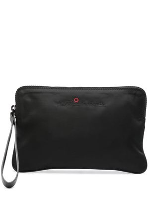 Kiton logo-embroidered iPad pouch - Black