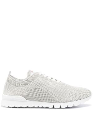 Kiton logo-embroidered knitted sneakers - Grey