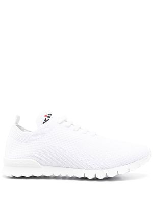 Kiton logo-embroidered knitted sneakers - White