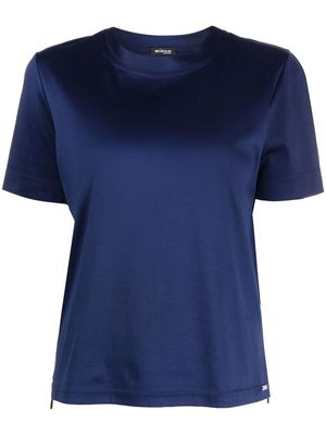Kiton logo-embroidered short-sleeve T-shirt - Blue