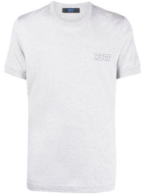 KITON logo-embroidered short-sleeve T-shirt - Grey