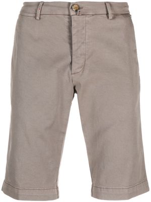Kiton logo-patch bermuda shorts - Grey