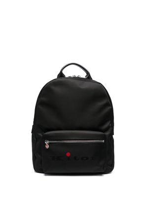 Kiton logo-print backpack - Black