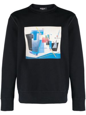 Kiton logo-print cotton-blend sweatshirt - Black