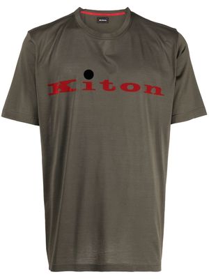 Kiton logo-print cotton T-shirt - Green