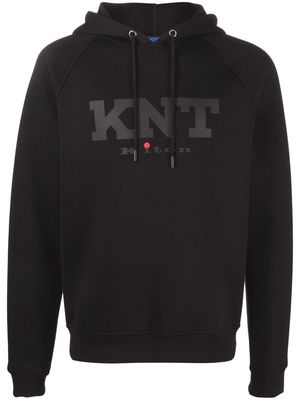 KITON logo-print drawstring hoodie - Black