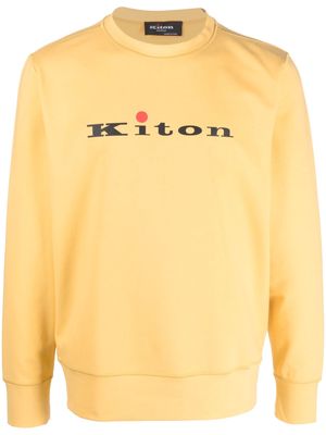 Kiton logo-print sweatshirt - Yellow