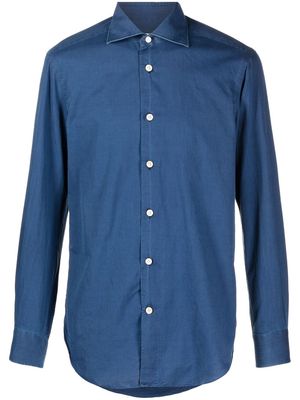 Kiton long-sleeve denim shirt - Blue