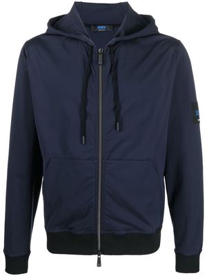 Kiton long-sleeve hooded jacket - Blue