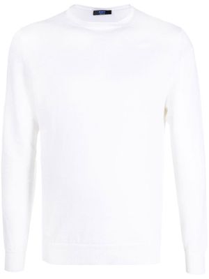 Kiton long-sleeved knitted jumper - White