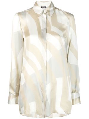 Kiton long sleeves silk shirt - Neutrals