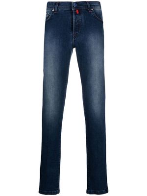 Kiton low-rise slim-fit denim jeans - Blue