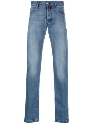 Kiton low-rise straight-leg jeans - Blue