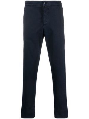 Kiton low-rise tapered-leg trousers - Blue