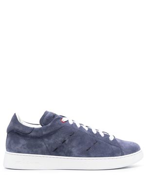 Kiton low-top suede sneakers - Blue