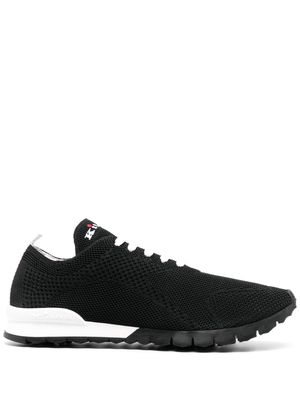 Kiton mesh-panelled lace-up sneakers - Black
