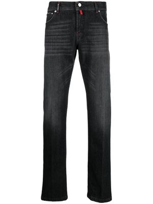 Kiton mid-rise straight-leg jeans - Black
