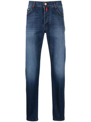 Kiton mid-rise straight-leg jeans - Blue