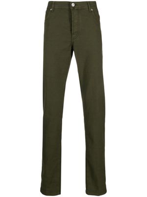 Kiton mid-rise straight-leg trousers - Green