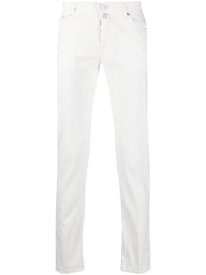Kiton mid-rise straight-leg trousers - White