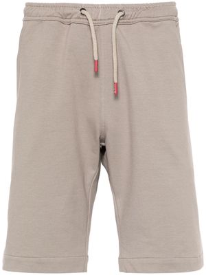 Kiton mid-rise track shorts - Grey