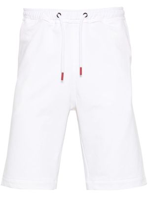 Kiton mid-rise track shorts - White