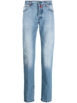 Kiton mid-wash straight-leg jeans - Blue