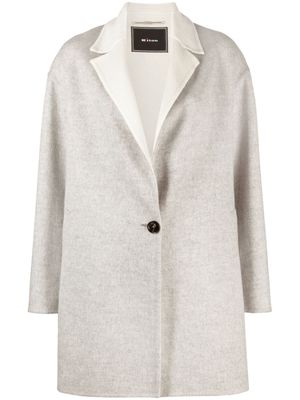 Kiton notched-lapel cashmere single-breasted coat - Grey