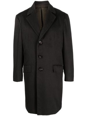 Kiton notched-lapels midi coat - Grey