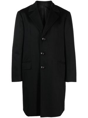Kiton notched lapels single-breasted coat - Black